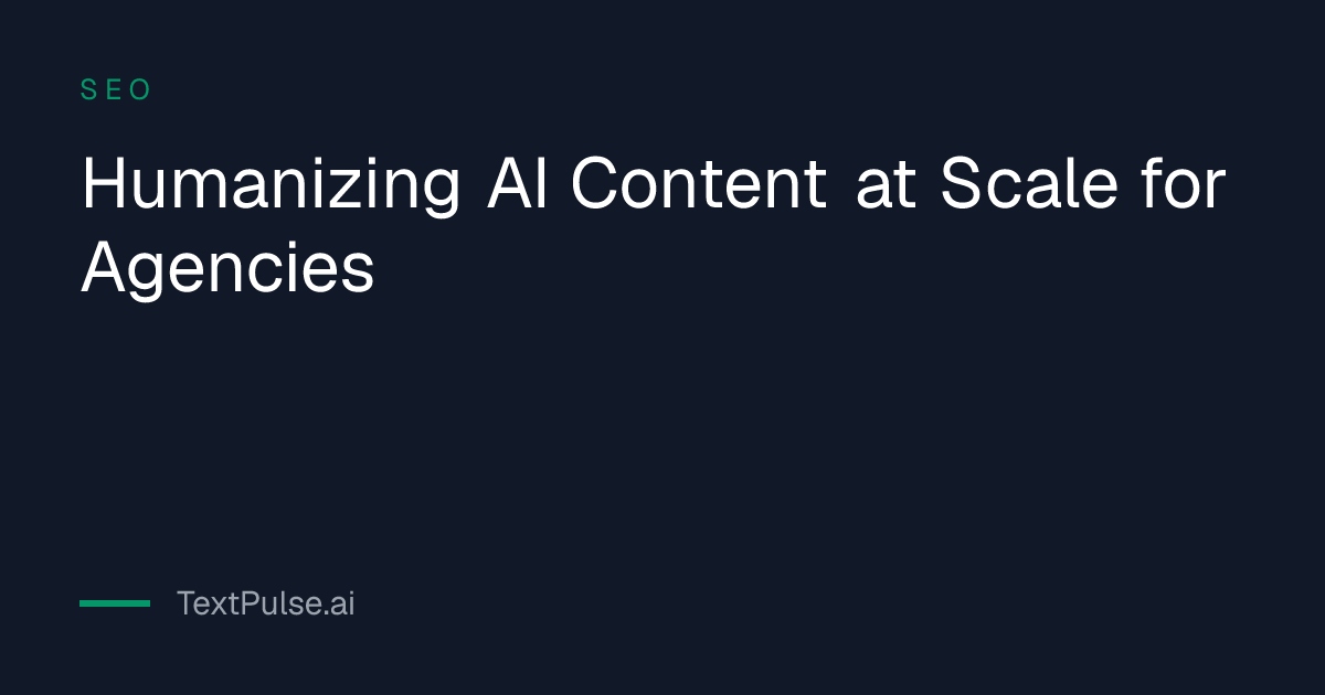 Table showing what to standardize once and what to decide per piece when you humanize AI content at scale