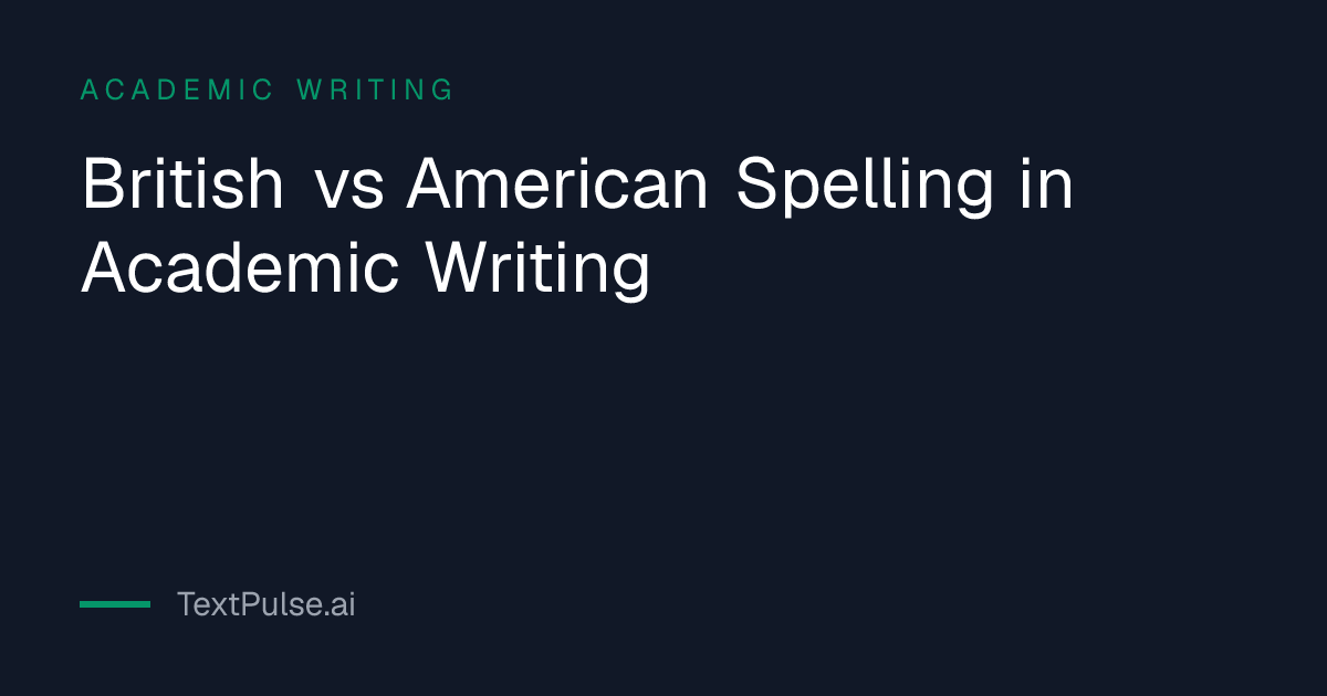 Table of US vs UK spelling differences by pattern, for academic writing